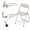 thumbnail image 4 of Huisuilinss Folding Chairs With Padded Cushion And Back,Stackable Foldable Chair With Non-Slip Feet Pads,Portable Metal Folding Chair For Home Office Indoor Outdoor Party Events,Table Not Included, 4 of 7
