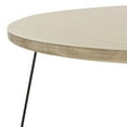 thumbnail image 5 of SAFAVIEH Mae Round Retro Mid Century Wood Coffee Table, Light Oak/Black, 5 of 8