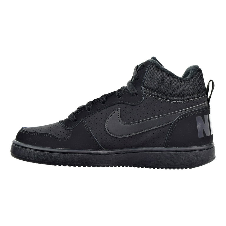 recoger Escoba Profesor de escuela Nike Court Borough Mid Big Kid's Shoes Black/Black 839977-001 - Walmart.com