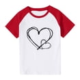 thumbnail image 2 of USNSM Toddler Kids Boys Girls Fashion Printed Plunger Sleeve Casual Short Sleeve T Shirt Soft Comfort Breathable Round Neck Top Red 13 Years, 2 of 9