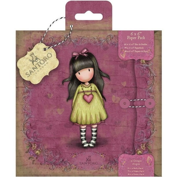 Docrafts SingleSided Paper Pack, 6" x 6", 32pk, Santoro Gorjuss, 32