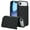 Black, variant on Allytechgroup Flip Wallet Case for iPhone Air with Card Slots, Premium PU Leather [RFID Blocking] [Double Magnetic Button] Kickstand Shell, Shockproof Anti-Fall Protective Case, Brown