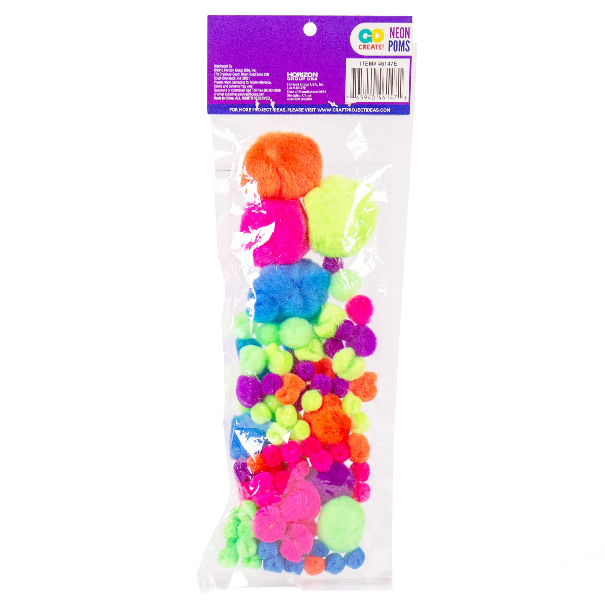 Go Create Neon Assorted Colors Fuzzy Sticks, 100-Pack