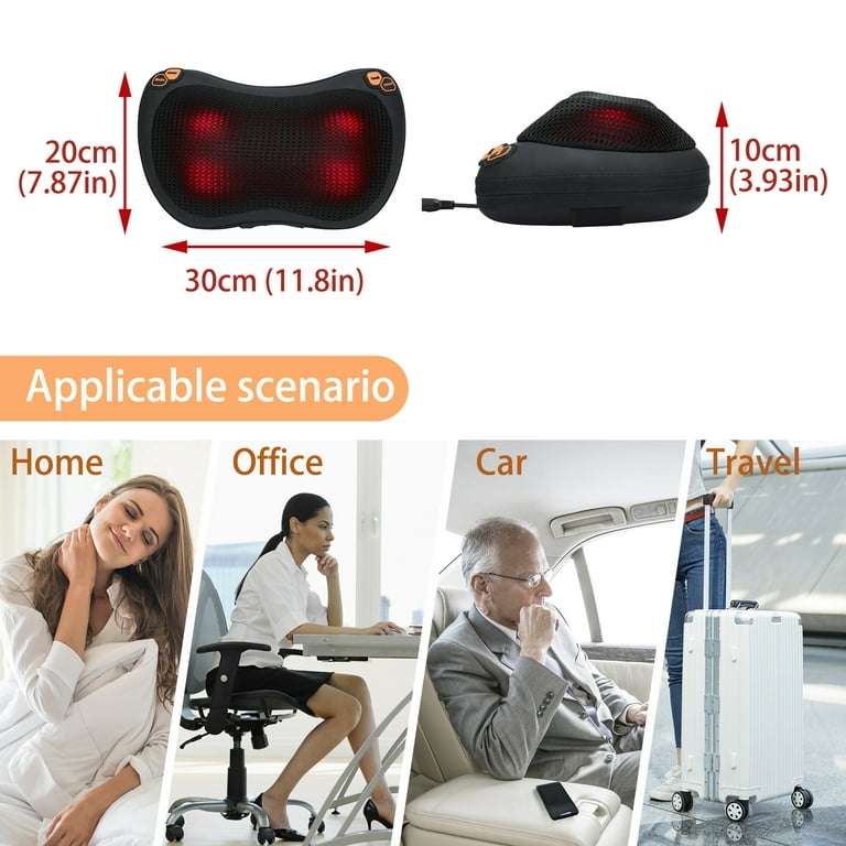 Boriwat Back Massager with Heat, Shiatsu Back and Neck Massager Pillow for  Pain Relief, Massagers for Neck and Back, Leg, Perfect Gift for Mom and