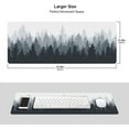 thumbnail image 6 of Fog Misty Forest Gaming Mouse Pad XL, Extended Large Full Desk Mousepad 31.5x11.8 Inch, Big with Stitched Edge, Non-Slip Long Computer Keyboard Waterproof Mat for Office & Home , X-Large, 6 of 6