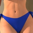 thumbnail image 6 of Ahdbta Womens Halter Bikini Set Two Piece Triangle Swimsuit with Side Tie Thong Bottom Bathing Suit Cute Swimwear, 6 of 7