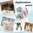 thumbnail image 4 of 10 Yards 1 5/8 Inch Pink Daisy Trim Floral Print Organza Chiffon Ribbon Sun Flower Transparent Sheer Printed Ribbons Bulk with Spool, 4 of 9