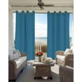 thumbnail image 4 of Blue Blackout Curtains 63 Inches Long, Modern Pure Wave Ride Thermal Insulated Black Out Curtains, Darkening Window Curtain Drapes for Bedroom Living Room 52"x63" 2 Panels, 4 of 8