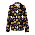 thumbnail image 4 of Womens Halloween Graphic Shirts Pumpkin Witch Print V Neck Tops | 2026 Casual Fall 3/4 Sleeve T Shirts,Funny Halloween Graphic Costume,Fall Festival Events,Halloween Party,Happy Halloween, 4 of 7