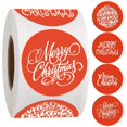 thumbnail image 1 of Pegatinas de etiquetas blancas de Feliz Navidad, paquete de regalo para tarjeta, envoltura para Festival, Fiesta, hornear, pequeña empresa, 1 pulgada, 100-500 piezas, 1 of 4