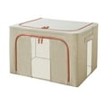 thumbnail image 2 of Bolsa organizadora para guardar ropa, contenedor reforzado impermeable de 66 l. Beige, 2 of 7