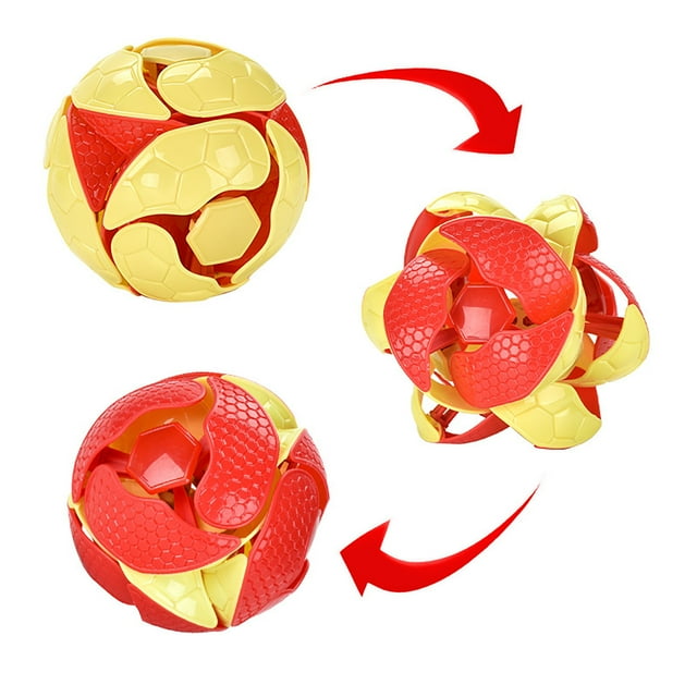 Color Flipping Smooth Sphere Hand Toy Portable Colorful Switching Fidget Toy for Kids Adults Stress Relief