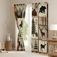 thumbnail image 3 of Homewish Safari Bear Deer Black Out Curtains,Jungle Wildlife Curtains Pack of 2 (42x63 Each),Brown Beige Green Bedroom Curtains For Boys Teens,Microfiber Bedroom Decor, 3 of 6