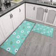 thumbnail image 2 of Pioneer Flower Floral Print Pattern Kitchen Rugs Sets Of 2, Anti Fatigue Non Slip Washable Floor Mats for Kitchen Sink Laundry, 17X30 Inch + 17X47 Inch, 2 of 6