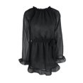 thumbnail image 4 of Sngxgn Women's Ruffle Hem Sleeveless Tank Dress Round Neck Casual Summer Mini Dresses(Black,M), 4 of 5