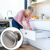 FRCOLOR 2 Pcs Single Hole Handle Drawer Knobs Office Drawers Kitchen Cabinets Silver