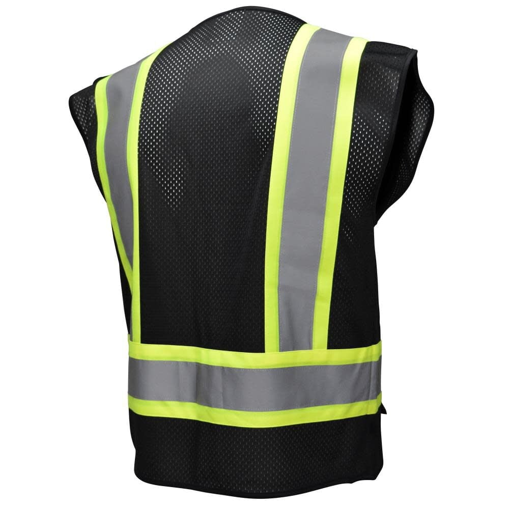 Radians Sv22-1 Economy Type O Class 1 Two Tone Safety Vest, Black, 2X-Large