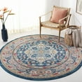 thumbnail image 2 of SAFAVIEH Phoenix Christopher Floral Area Rug, Ivory/Blue, 5' x 5' Round, 2 of 8