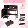 thumbnail image 3 of Gymax Kids Study Desk & Chair Set w/Chair 2 Storage Cabinets Drawer 4 Book Sorters, 3 of 9
