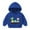 Blue, variant on fnnxnal Toddler 3T Pink Kids Hoodie - Dinosaur & Giraffe on Train Print, 100% Polyester Machine Washable, Durable for 2-8 Years Casual/Play