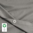 thumbnail image 3 of Bare Home Organic Cotton Duvet Cover Set - 400 Thread Count - Sateen Weave - King/Cal King, Light Gray, 3-Pieces, 3 of 4