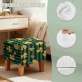thumbnail image 7 of SCRAWLGOD St. Patrick's Day Shamrock Stripe Print Golden Green Ottoman Cover, Stretch Square Ottoman Slipcovers Machine Washable Foot Stool Cover for Living Room, Folding Storage Furniture Protector, 7 of 7