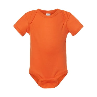Rabbit Skins Infant Baby Rib Bodysuit - Orange, NB