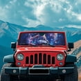 thumbnail image 3 of Yuyamidu Wolf Windshield Sun Shade for Jeep, Galaxy Windshield Sunshade for Wrangler TJ JK JL1997-2024, Sun Shade Cover for Jeep, UV Ray & Heat Block, 3 of 7