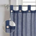 thumbnail image 5 of Linen Tier Curtains with Solid Button Small Valance 54"x15" Rod Pocket Tailored One Panel Kitchen Curtain Cafe Curtain for Living Room, Bathroom, Kitchen, 5 of 9