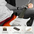 thumbnail image 3 of Donner Electric Guitar 39" Beginner Kit Solid Body Full Size Sunburst HSS for Starter, with Amplifier, Bag, Digital Tuner, Capo, Strap, String, Cable, Picks, DST-102S, 3 of 11