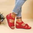 thumbnail image 5 of Zanvin Women's Lightweight Platform Wedges Sandal, Red, 41, 5 of 7