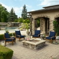 thumbnail image 5 of ARDEN Foam Outdoor Deep Seat Cushion Set, 24 x 24, made with ProFoam, Rain-proof, Fade Resistant, Sapphire Blue Leala, 5 of 9