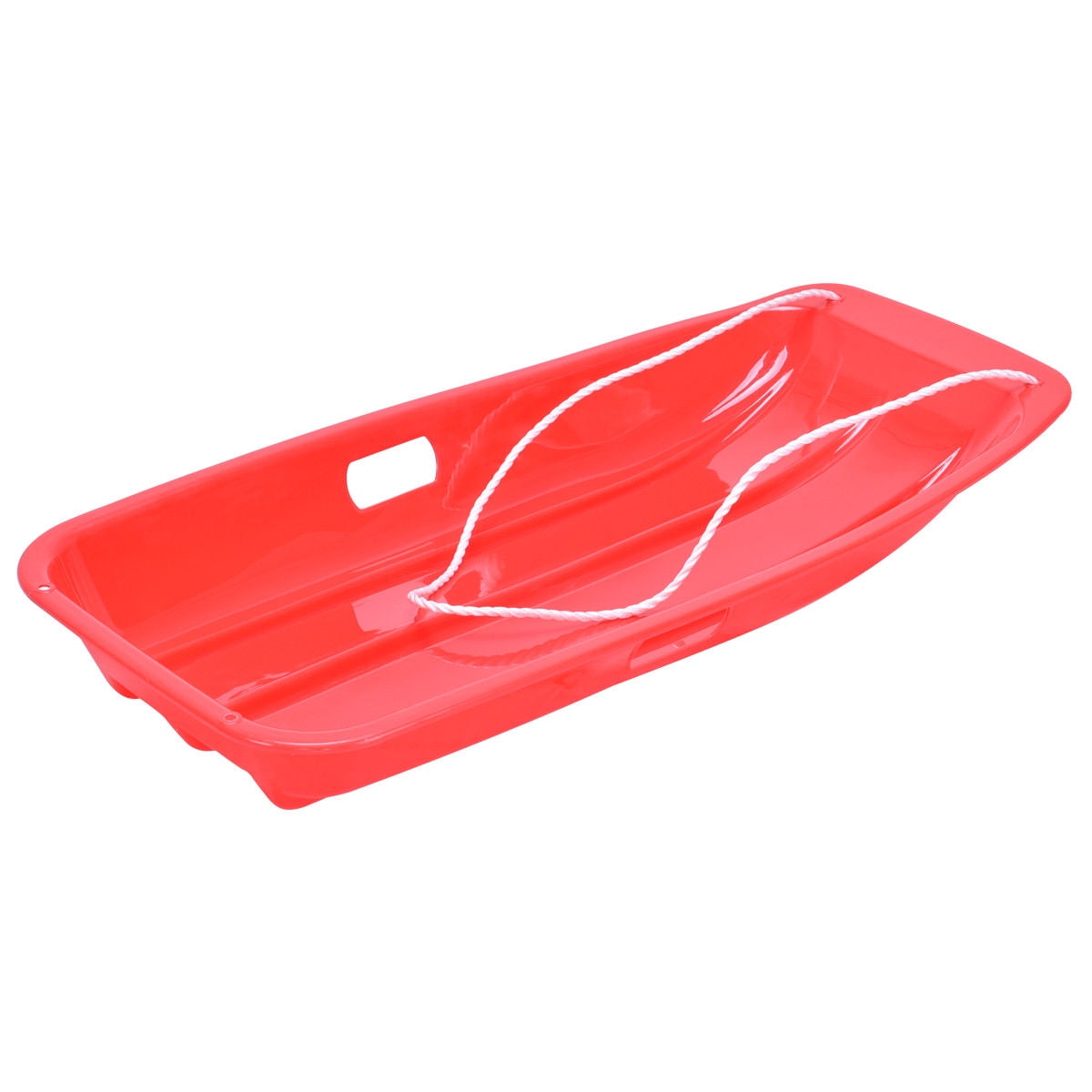 Gymax Kids Snow Sled Boat Sledge Winter Toboggan Downhill Sprinter 2 Handles Pull Rope by Gymax