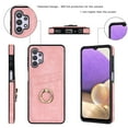 thumbnail image 4 of Allytech for Samsung Galaxy A32 5G Case with Card Holder and Ring Holder, Minimalist Wallet Case with Card Slots and Kickstand PU Leather Anti-Scratch Case for Galaxy A32 5G 6.5" 2021, Pink, 4 of 8