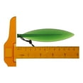 thumbnail image 3 of Portable Pointed Tip Durable Safe Green Letter Opener Bookmark Plastic Willow Leaf Shape Letter Opener Tool, 3 of 8