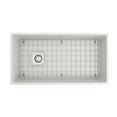 thumbnail image 4 of BOCCHI 1354-001-2020CH Apron Front Fireclay 36 Inch Single Bowl Kitchen Sink Kit, 4 of 6