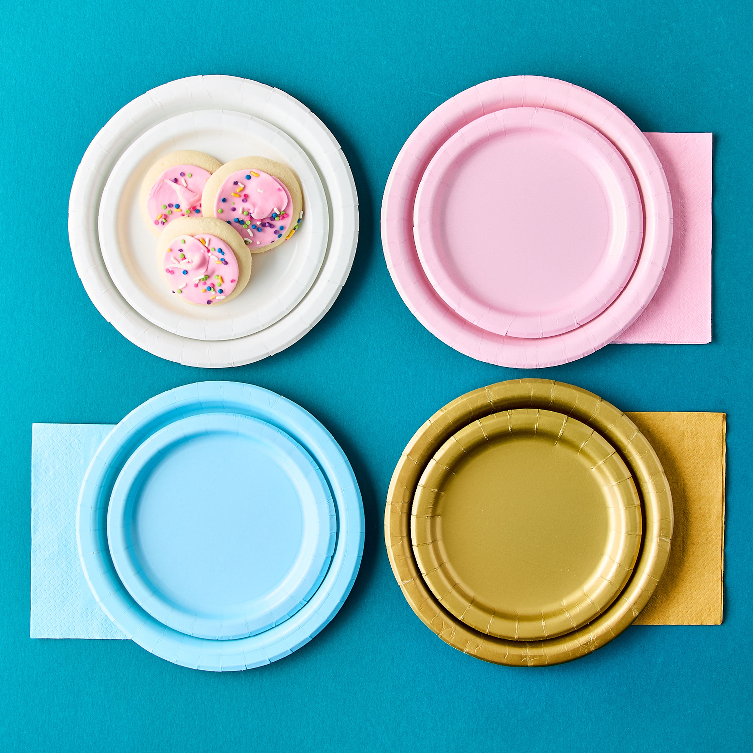 (6 pack) Way To Celebrate Disposable Paper Plates, Light Pink, 7 in, 24 Pieces