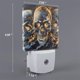thumbnail image 2 of Balery Fiery Skull Trio Luz Nocturna LED con Sensor Automático, Enchufe con Sensor Crepuscular, Luz Suave de 0.5W para Dormitorio, Pasillo, Baño-EU, 2 of 7