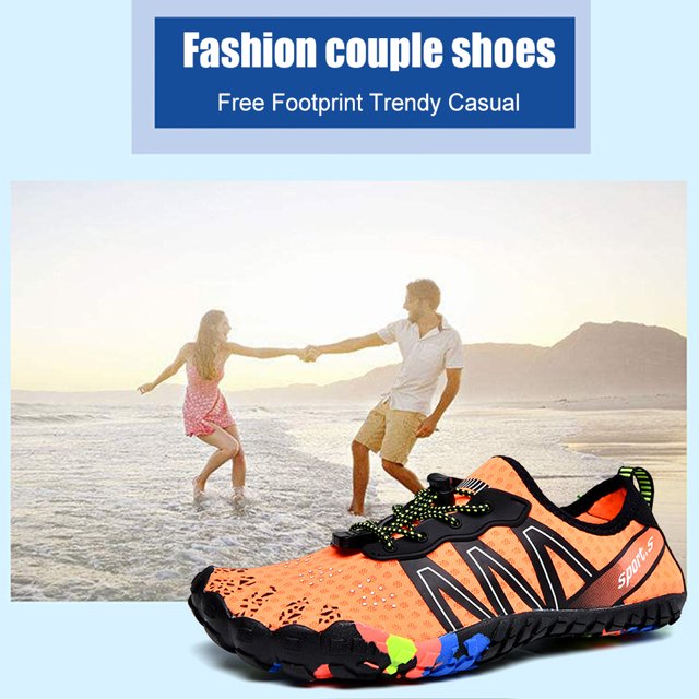 Zapatos Acuáticos Aqua Shoes Zapatos de playa transpirables Diseño de orificio de drenaje para hombres y mujeres (43 naranja) Likrtyny Para Estrenar