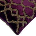 thumbnail image 2 of Cushion Covers For Chairs, Purple 22"x22" (55x55 cm) Cushion Cover, Velvet Trellis & Lattice, Beaded Throw Pillow Cover&nbsp;For Sofa, Geometric Pattern Art Deco Style - Estrellas, 2 of 4