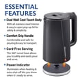 thumbnail image 3 of Hervidor eléctrico Elite Gourmet EKT8224 1.7L de doble pared negro, 3 of 7