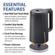 thumbnail image 3 of Hervidor eléctrico Elite Gourmet EKT8224 1.7L de doble pared negro, 3 of 7