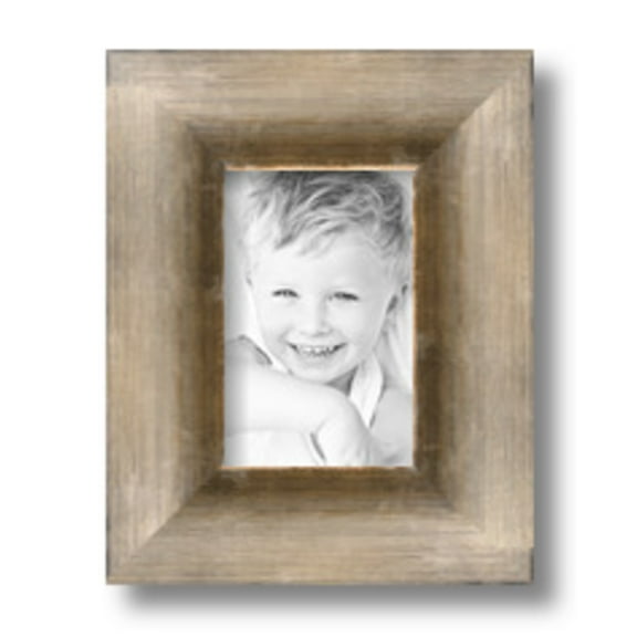 ArtToFrames 4" x 6" Antique Silver Picture Frame, 4x6 inch Silver Wood Poster Frame (WOM-4944), 2 Pack