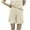 Beige, variant on Uaswgudfs Women's Cotton Loose Fit Pajamas Short Pants with Elastic Waistband and Ruffled Hem for Cozy Home Sleep Wear Shorts