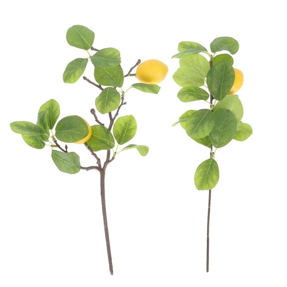 2 Pcs Wedding Table Decor Floral Bouquet Picks Flower Picks Branches Artificial Floral Picks Lemon Tree Plants Indoor