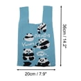 thumbnail image 4 of Unique Bargains 1 Pc Knitted Wrist Bag Cute Animal Pattern Gift Bag Blue, 4 of 5