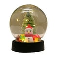 thumbnail image 1 of kjfeif Christmas Globe with LED Lights Globe Decor with Santa Christmas Tree & Festive Scenes for Christmas Decor Christmas Party Home Table Craft Decorations, 1 of 5