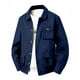 thumbnail image 1 of pstuiky camisas de manga larga para hombre, Abrigo informal de manga larga con cuello vuelto y cremallera para hombre, color liso, a la moda top de hombre xl, 1 of 3