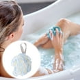 thumbnail image 2 of Unique Bargains 1 Pc Durable Bath Shower Loofah Sponge Body Puffs for Bathroom Light Blue, 2 of 7