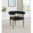 thumbnail image 2 of Coaster Dunmore Boucle Fabric Upholstered Dining Arm Chair in Black, 2 of 11